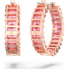 SWAROVSKI MATRIX HOOP BAGUETTE PINK - ACCESSORIES JEWELRY EARRINGS - 5689697
