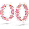 SWAROVSKI MATRIX HOOP BAGUETTE PINK - ACCESSORIES JEWELRY EARRINGS - 5689697