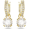 SWAROVSKI STILLA DROP ROUND GOLD-TONE - ACCESSORIES JEWELRY EARRINGS - 5689686
