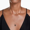 SWAROVSKI SWAN PENDANT BLACK ROSE GOLD - ACCESSORIES JEWELRY NECKLACE - 5678046
