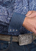 STETSON INDIGO PAISLEY PRINT - MENS SHIRT  - 11-001-0425-6047BU