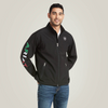 ARIAT TEAM SOFTSHELL MEXICO BLACK - MENS JACKET COR - 10031424