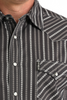 CINCH PRINT MODERN BLACK STRIPE - MENS SHIRT  - MTW1303097