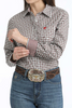 CINCH WHITE GEOMETRIC PRINT - LADIES SHIRT  - MSW9164259