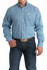 CINCH LIGHT BLUE DIAMOND PRINT - MENS SHIRT  - MTW1106009