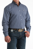 CINCH ROYAL BLUE GEOMETRIC PRINT - MENS SHIRT  - MTW1106012