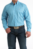 CINCH SKY BLUE GEOMETRIC PRINT - MENS SHIRT  - MTW1106007