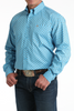 CINCH SKY BLUE GEOMETRIC PRINT - MENS SHIRT  - MTW1106007