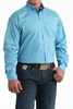 CINCH SKY BLUE GEOMETRIC PRINT - MENS SHIRT  - MTW1106007