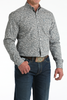 CINCH GREY FLORAL MODERN FIT PRINT - MENS SHIRT  - MTW1347144