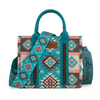 WRANGLER AZTEC PATTERN TEAL PRINT - LADIES PURSES  - WG2209-8120STQ