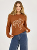 WRANGLER RETRO AMERICANA CREW RUST - LADIES SWEATSHIRT  - 112372331