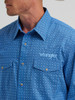 WRANGLER BLUE LOGO SNAP PRINT - MENS SHIRT  - 112374858