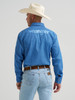 WRANGLER BLUE LOGO SNAP PRINT - MENS SHIRT  - 112374858