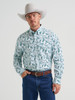 WRANGLER GEORGE STRAIT PAISLEY TEAL - MENS SHIRT  - 112374541