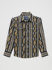 WRANGLER CHECOTAH BLACK/BROWN PRINT - KIDS BOYS SHIRT - 112374911