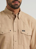 WRANGLER PERFORMANCE TRAVERTINE SOLID - MENS SHIRT  - 112375133