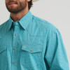 WRANGLER GEORGE STRAIT TROUBADOUR TEAL - MENS SHIRT  - 112374597