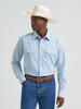 WRANGLER WRINKLE RESIST BLUE PRINT - MENS SHIRT  - 112374876