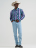 WRANGLER CHECOTAH PURPLE PRINT - MENS SHIRT  - 112374916