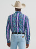 WRANGLER CHECOTAH PURPLE PRINT - MENS SHIRT  - 112374916