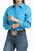CINCH BLUE WEAVE PRINT - LADIES SHIRT  - MSW9164260