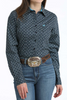 CINCH NAVY GEOMETRIC PRINT - LADIES SHIRT  - MSW9164261