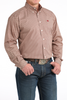 CINCH LIGHT BROWN WEAVE PRINT - MENS SHIRT  - MTW1106022