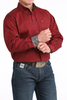 CINCH BURGUNDY WEAVE PRINT - MENS SHIRT  - MTW1106024