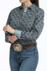 CINCH BLUE PAISLEY PRINT - LADIES SHIRT  - MSW9165081