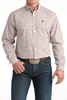 CINCH WHITE PLAID PRINT - MENS SHIRT  - MTW1106015