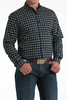 CINCH NAVY PRINTED 50'S BROADCLOTH - MENS SHIRT  - MTW1347147