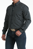 CINCH NAVY PRINTED 50'S BROADCLOTH - MENS SHIRT  - MTW1347147