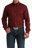 CINCH BURGUNDY 50'S BROADCLOTH - MENS SHIRT  - MTW1347149