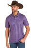 PANHANDLE SLIM PERFORMANCE NAVY SNAP PRINT - MENS POLO  - TM51T07538