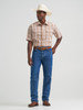 WRANGLER WRINKLE RESIST BROWN PLAID - MENS SHIRT  - 112374892