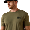 ARIAT OUTLINE SHOP MILITARY HEATHER - MENS TEE  - 10073962