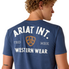 ARIAT OUTLINE SHOP NAVY - MENS TEE  - 10073961