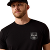 ARIAT STRIPE PATRIOTIC BADGE BLACK - MENS TEE  - 10073966