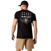 ARIAT STRIPE PATRIOTIC BADGE BLACK - MENS TEE  - 10073966