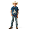 ARIAT FLAG BRONCO BLUE KEY LARGO - KIDS BOYS TEE - 10071184