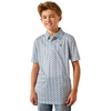 ARIAT ALL OVER PRINT WHITE SOUTHWEST - KIDS BOYS SHIRT - 10071206