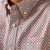 ARIAT TIERNAN WHITE GEO PRINT - KIDS BOYS SHIRT - 10071174