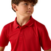 ARIAT TEK POLO SCARLET - KIDS BOYS POLO - 10071421