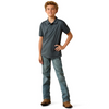 ARIAT TEK POLO DARK SLATE - KIDS BOYS POLO - 10071423