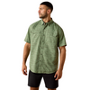 ARIAT GREEN VENTTEK OUTBOUND PRINT - MENS POLO  - 10071053