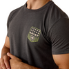 ARIAT STRIPE PATRIOTIC BADGE GREY - MENS TEE COR - 10073964