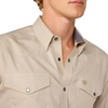 ARIAT WF PINPOINT OXFORD BRINDLE - MENS SHIRT  - 10071105