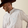 ARIAT JAYSON WHITE SOUTHWESTERN GEO - MENS SHIRT  - 10071611