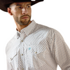 ARIAT TERENCE CLASSIC FIT WHITE GEO - MENS SHIRT  - 10071722
